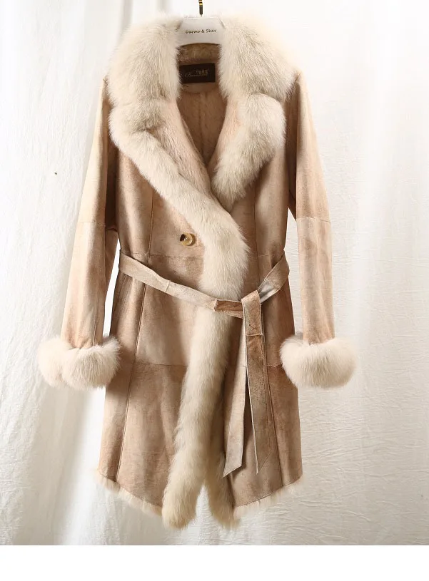 3 rabbit fur Зимняя новая женская парка с натуральным кроличьим мехом повседневные теплые пальто женские куртки с лисьим меховым воротником Толстая тонкая одежда - Цвет: 3 rabbit fur