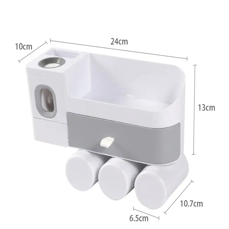 

Magnetic Adsorption Inverted Toothbrush Holder Automatic Toothpaste Squeezer Dispenser Storage Rack Bathroom Accessorie