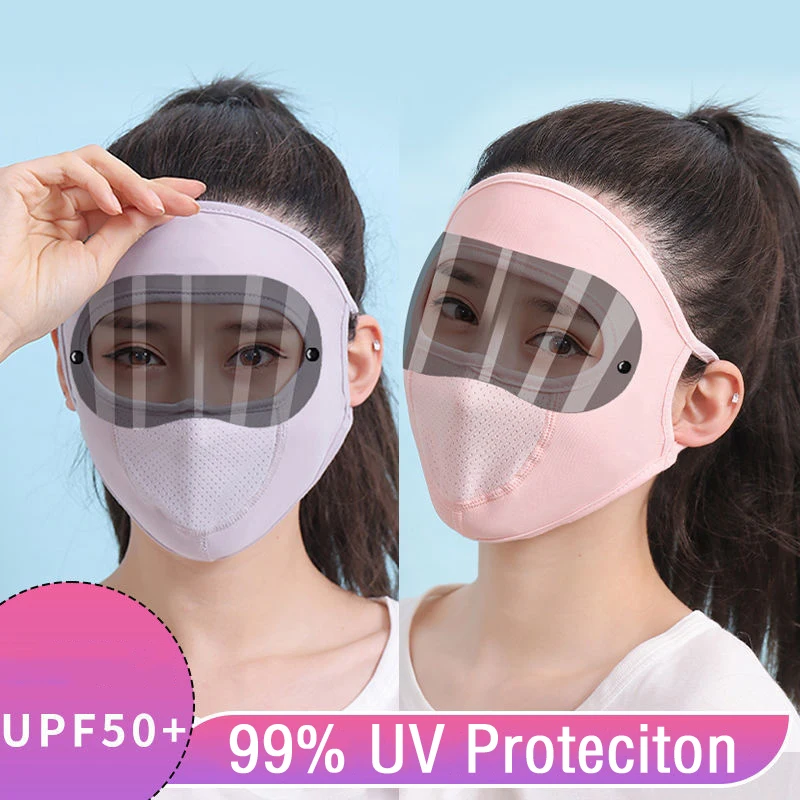 

Summer Sunscreen Dust Proof Anti Spitting Ice Silk Face Mask Cycling Glasses Ultraviolet-proof Safety Anti-Oil Splash Goggles