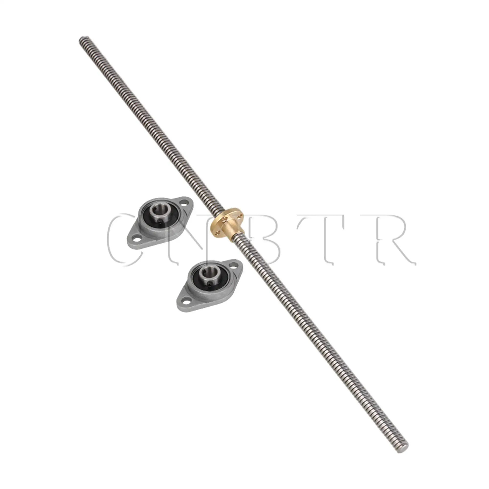 

CNBTR 350mmx8mm Vertical Screw & 2PCS 2mm Zinc Alloy Miniature Bearing Seats