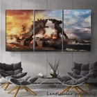 3 Панели, дизайн животных, живое животное, масляная живопись, монстры, боевые плакаты, настенная живопись для дома