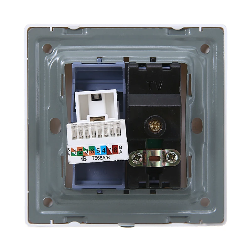 MAYITR 1 шт. портативная легкая электрическая Сетевая розетка RJ45 + ТВ антенна