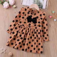 2022 spring autumn baby girl clothes long sleeve polka dot casual dress kid clothes for newborns dress for girls