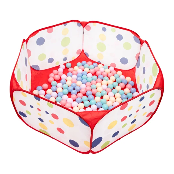 

47" Portable Kids Outdoor Game Play Children Toy Ocean Ball Pit Pool Red Side