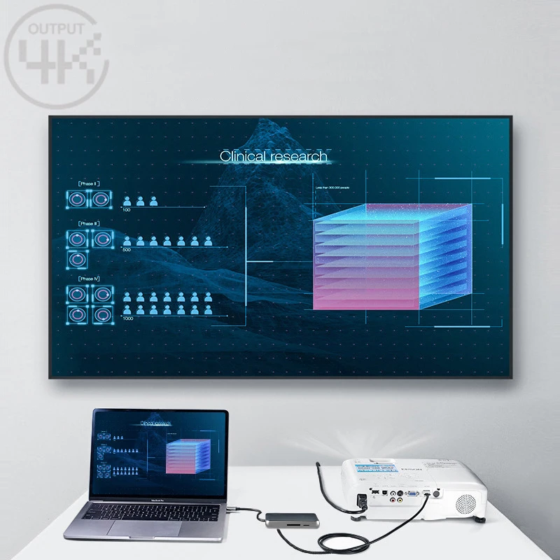 Док станция для ноутбука USB C 3 0 HDMI RJ45 PD SD/TF хаб Macbook Pro HP DELL Surface Lenovo Samsung док