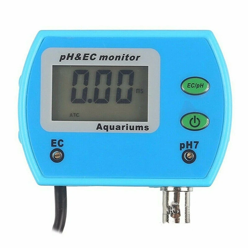 

2 in 1 Water Quality Tester Pool Monitor Meter Mini Multifunction PH / EC BS Tester EU Plug