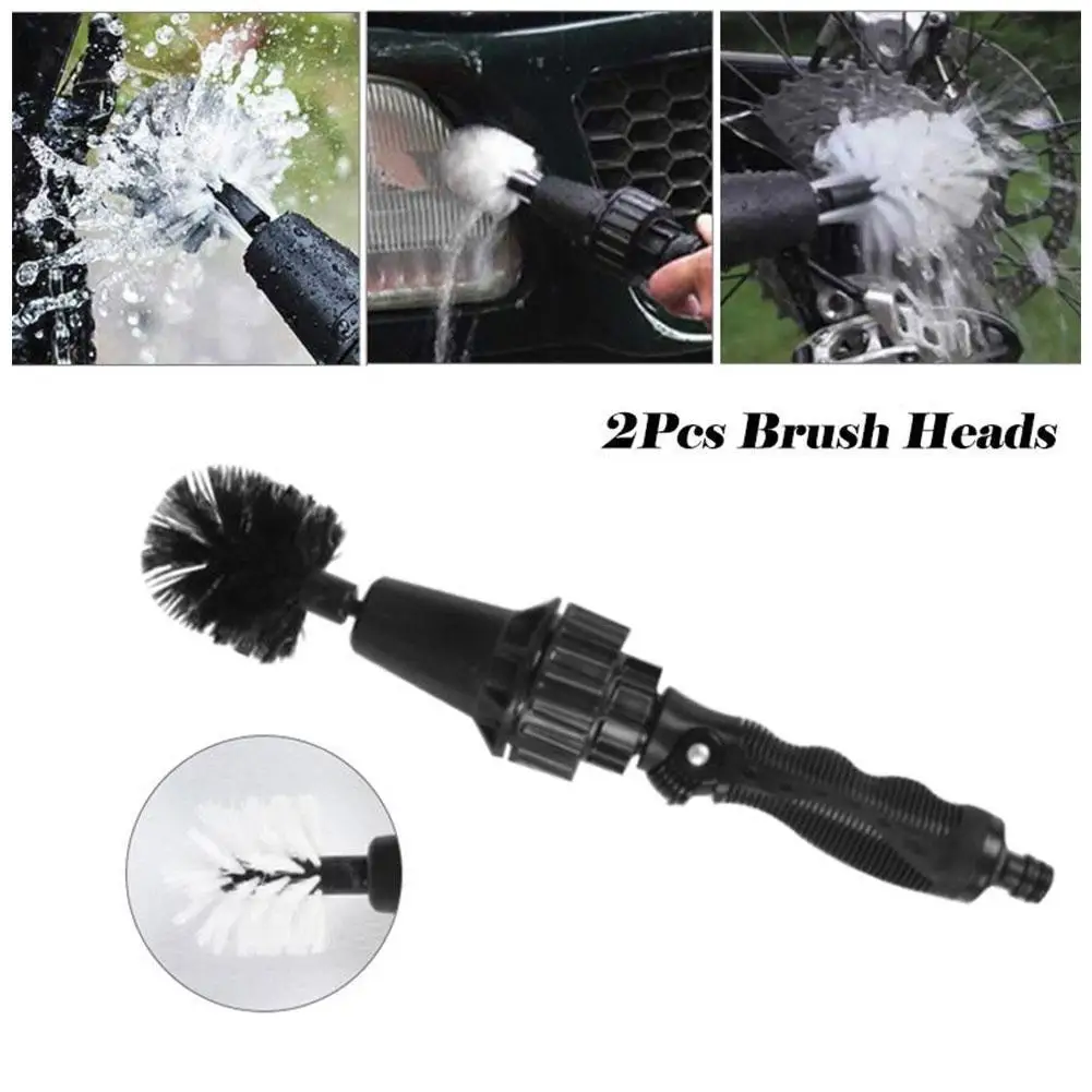

Auto Water Spray Rotating Cleaning Brush Car Bike Wash Hand Tools EU Held Brush Spray Water Can Plug UK Clean US Choose T8X6