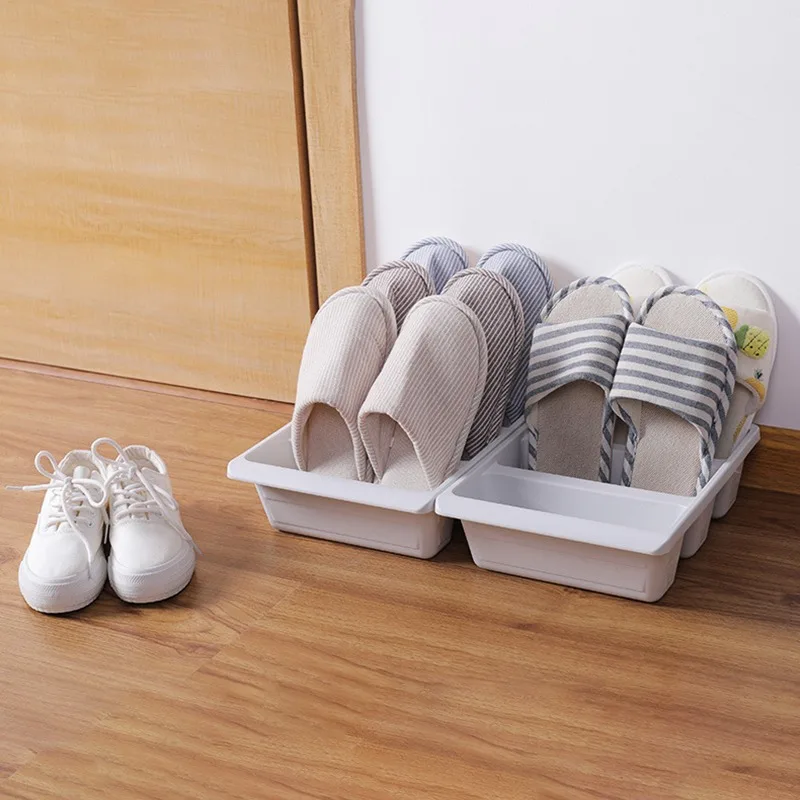 

Simple modern Nordic style vertical economy slippers rack space home shoes storage