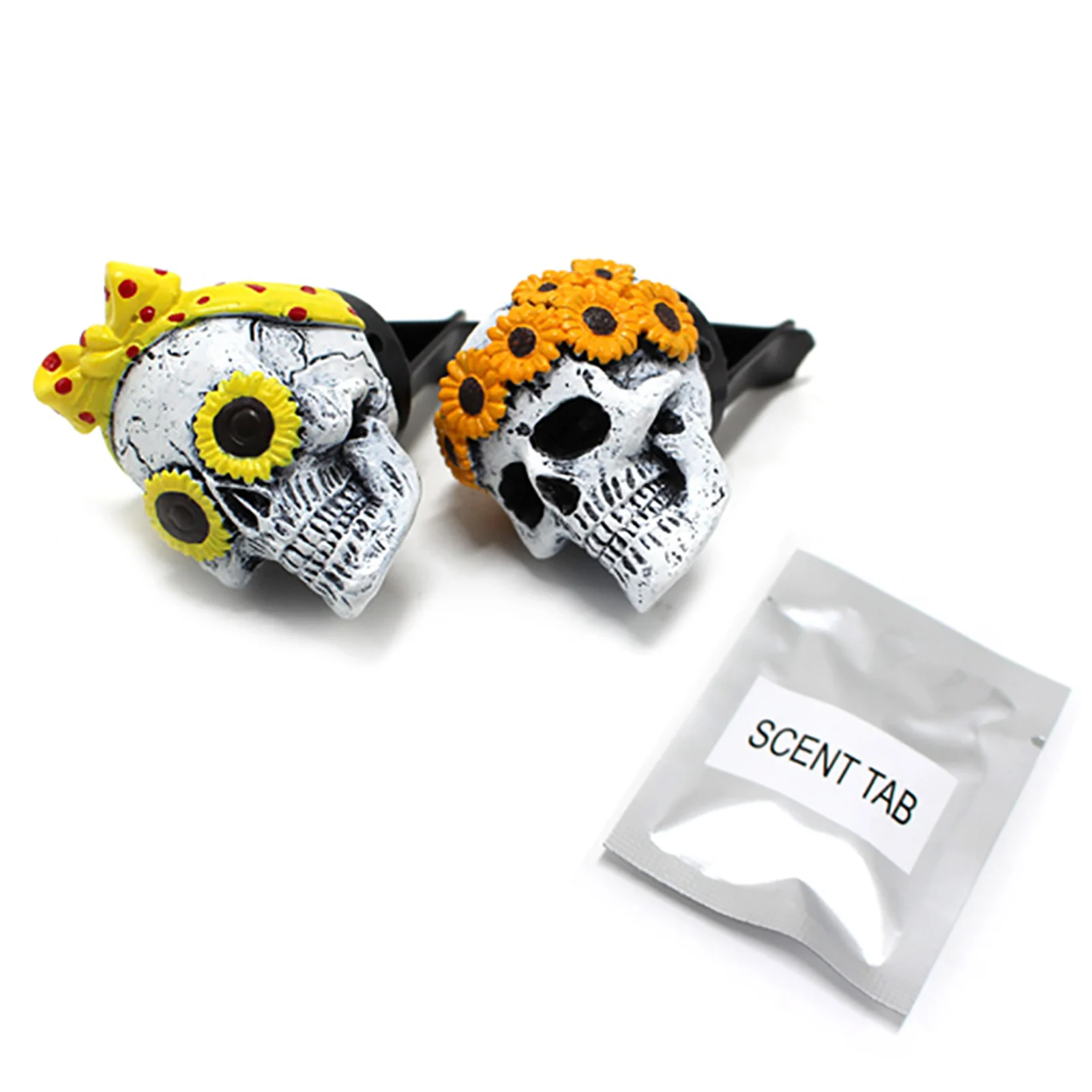 

Car Interior Air Freshener Skull Vent Clip Outlet Air Condition Diffuser Solid Flavoring Perfume Fragrance Auto Vent Ornaments