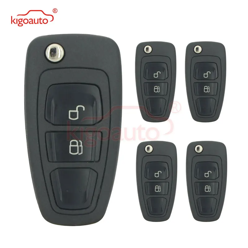 Kigoauto 5 шт. 5WK50165 2 кнопки 434 МГц FSK 4D63 чип для Ford Ranger 2011 2012 2013 2014 2015 Автомобильный