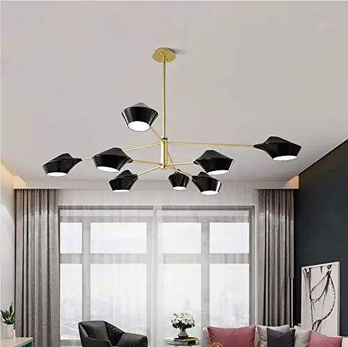 Люстры Спутник с 8 лампами потолочные светильники полуутопленным креплением