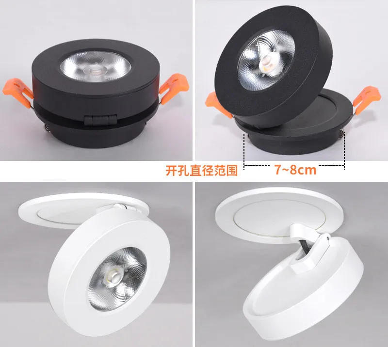 20pcs Ultrathin New led folding cob downlight spot lights 5w 7w 10w Ac110v 220V ceiling recessed Lights Indoor Lighting | Лампы и