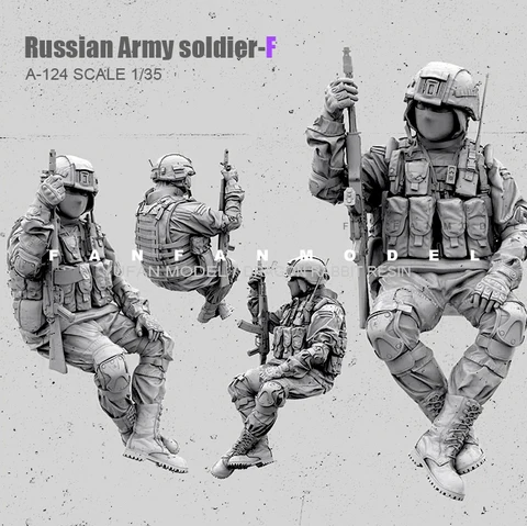 1/35(50 мм) Наборы фигурок из смолы Русский Современный солдат спецназа самосборка
