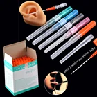 50 шт.кор. стерилизованные иглы для пирсинга IV иглы для катетера для пирсинга тела инструмент для татуировок профессиональный набор поставка пирсинга