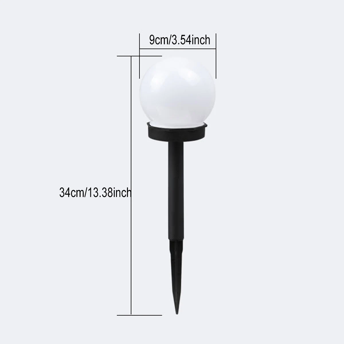 

4Pcs Solar Light LED White Round Ball Lawn Lamp Outdoor Waterproof Garden Park Villa Landscape Decoration Lighting Lamp