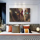 Объемный эффект, постер для 3 девушек, искусство на холсте на стену, постеры для гостиной, картина для спальни