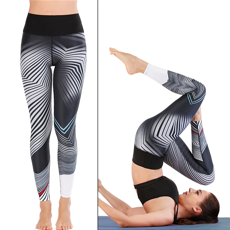 

Новинка, штаны для йоги с принтом, женские длинные леггинсы для спортзала, одежда для фитнеса стрейч, женские брюки для бега с высокой талией