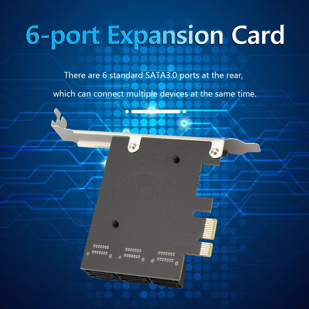 6 портов SATA PCIe адаптер III к PCI Express 3 0 X1 контроллер расширения карты Гбит/с E X4/X8/X16