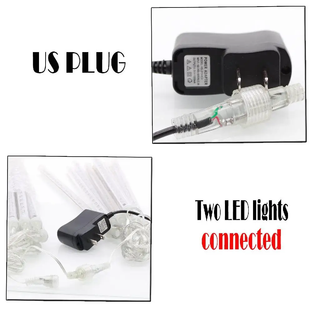 8 ниспадающих дождевых/сосулек Снежная Осенняя гирлянда светодиодная