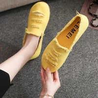 breathable summer women shoes canvas flat lady loafers casual slip on soft leisure shoes student sequins single shoes footwear