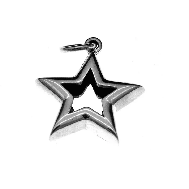 Полая пентаграмма из стерлингового серебра 925 пробы цепочка кулон ювелирные