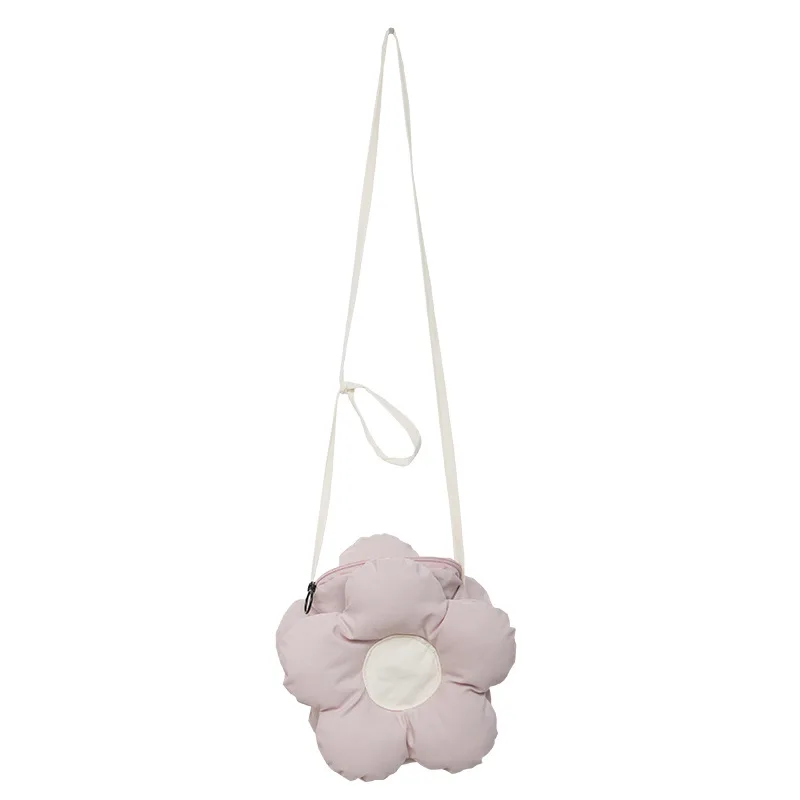 

2021 New Flower Shaped Woman's Messenger Bags Polyester Female Single Shoulder Bag Lovely Fashion Tote Double Sided Use