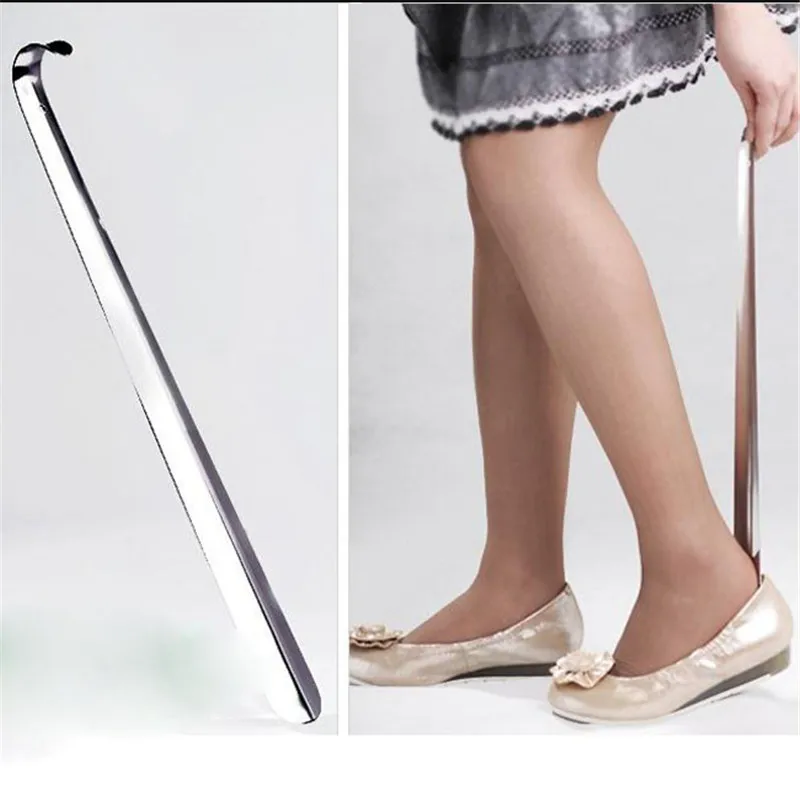 1PC Hot Sale Stainless Steel Shoe Horns Easy Handle Shoehorn Shoe Lifter Tool