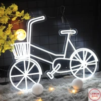 custom bicycle led neon sign with 3d art visual art bar childrens day gift acrylic wall hanging flexible sign decoration bike s