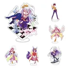 Стоячий знак для косплея персонажа из аниме Нет игры, акриловая фигурка, двусторонняя подставка, модель, Новая креативная тарелка, настольное украшение