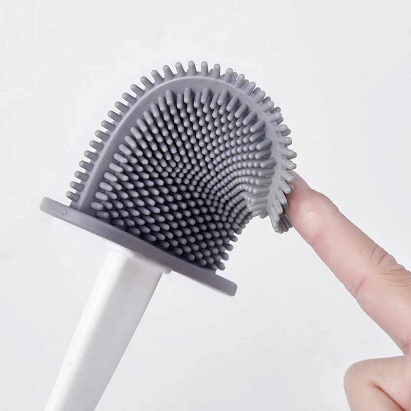 

Silicone Wc Toilet Brush Flat Head Soft Cleaning Brushes With Toilet Brush Holder Bathroom Gap Cleaning Kitchen Accessories