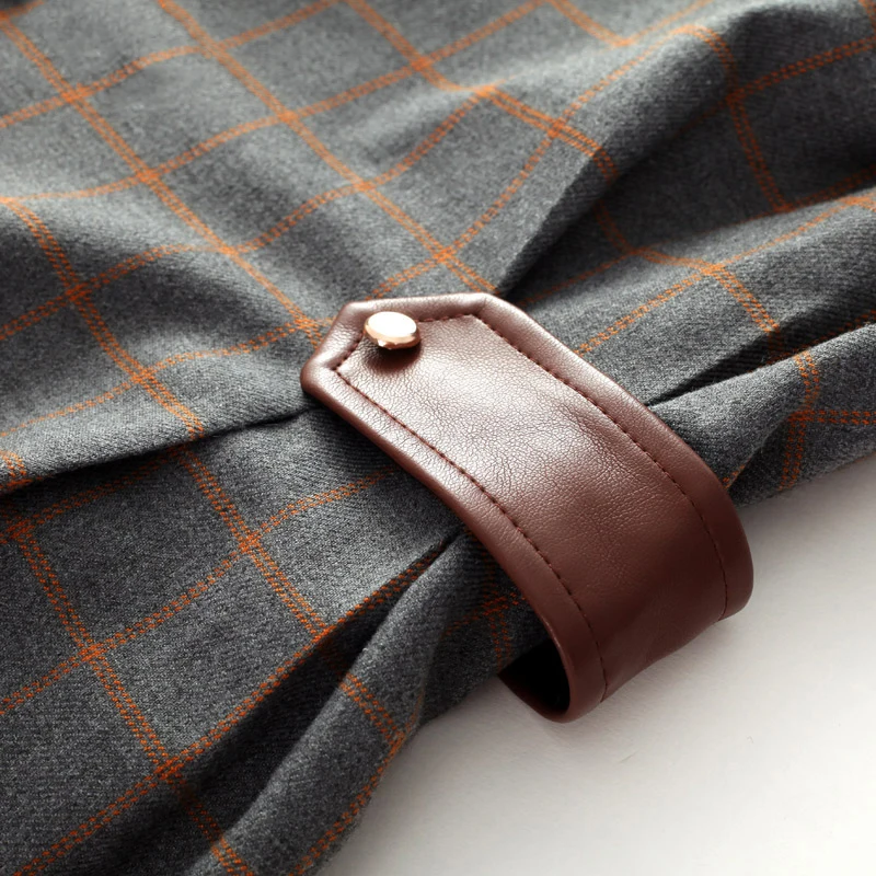 

Original Design New Arrivals Autumn Women Ladies Vintage Elegant Slim Classic Plaid Long Sleeve Maxi Dress