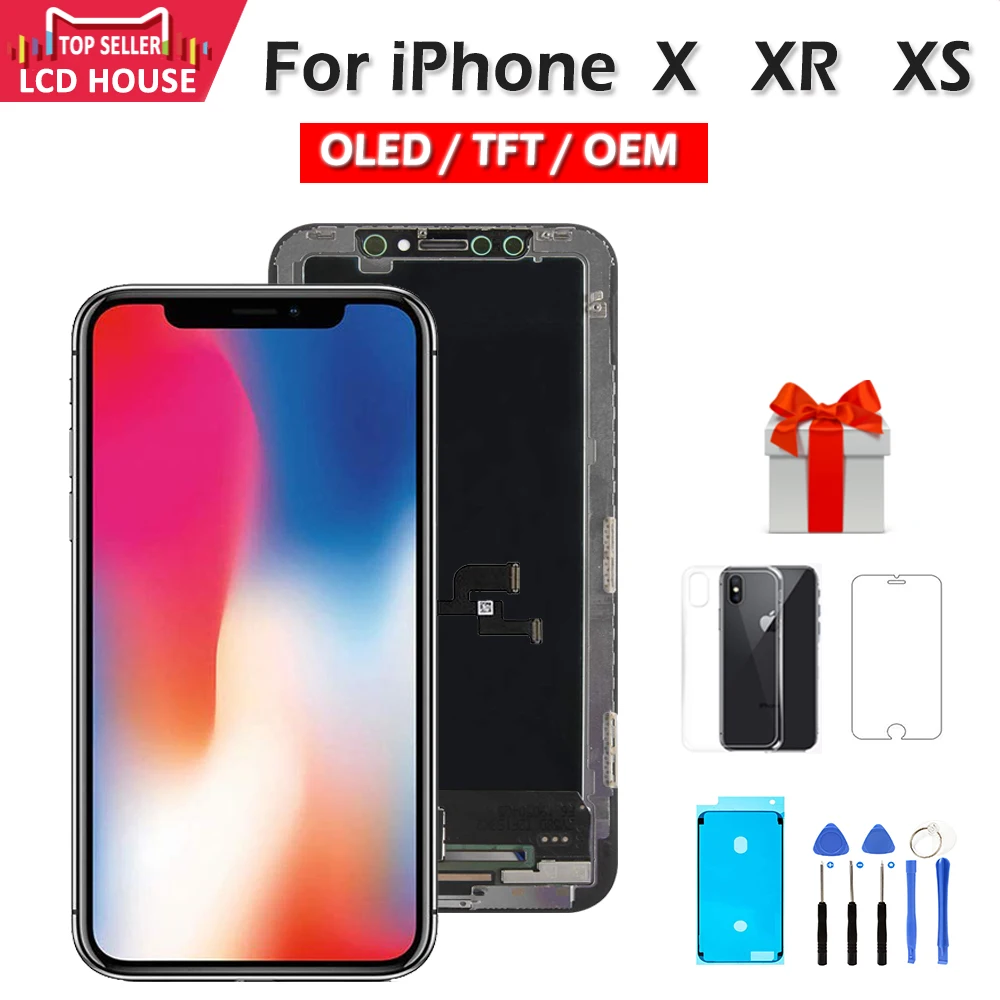 100% протестированный ЖК экран для iphone X XS Max дисплей сенсорный дигитайзер в сборе