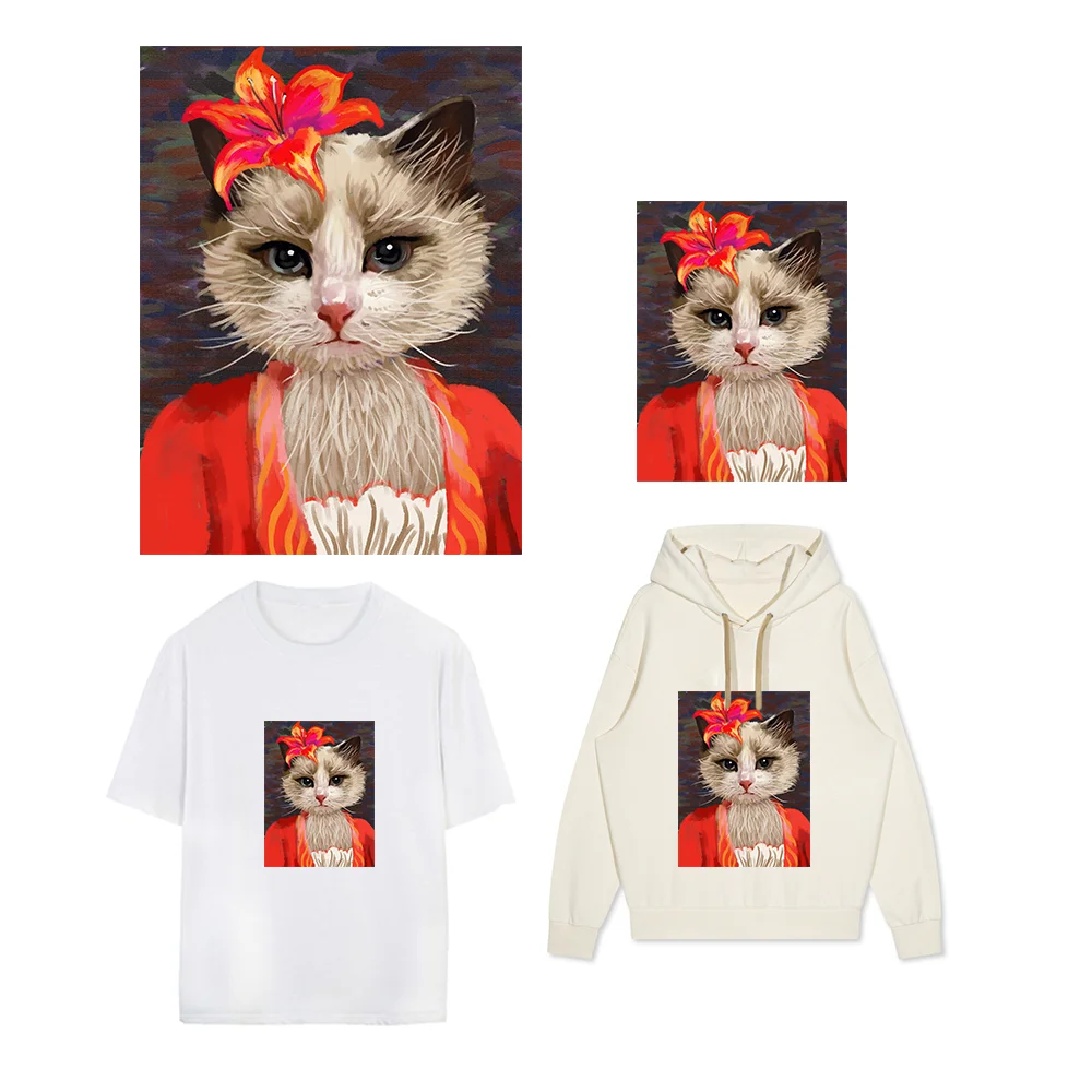 Оригинальный на заказ милый мультфильм коты нашивки одежда Логотип Этикетка