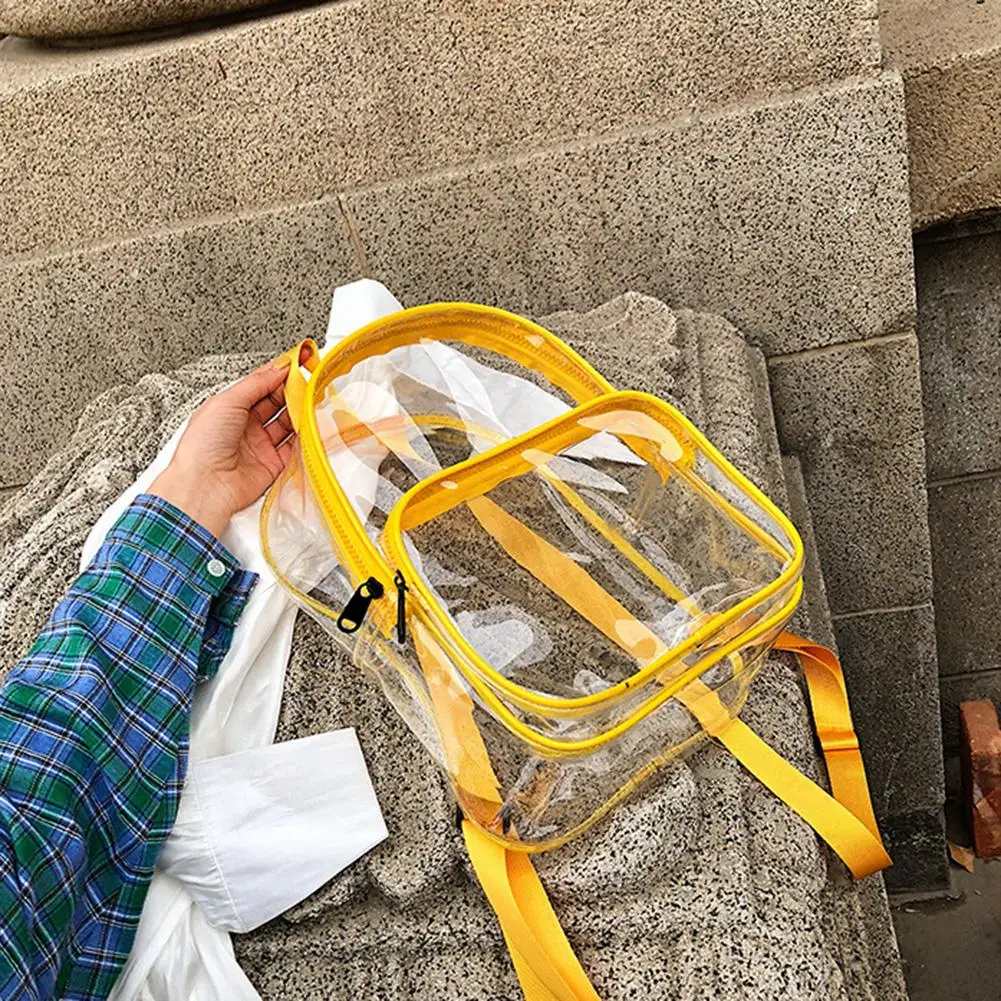 Унисекс Водонепроницаемый стильный прозрачный рюкзак из ПВХ для взрослых и