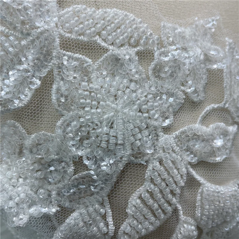 Из 2 предметов 4 цвета тяжелый бисером вышитое кружево Аппликация Швейные булавка