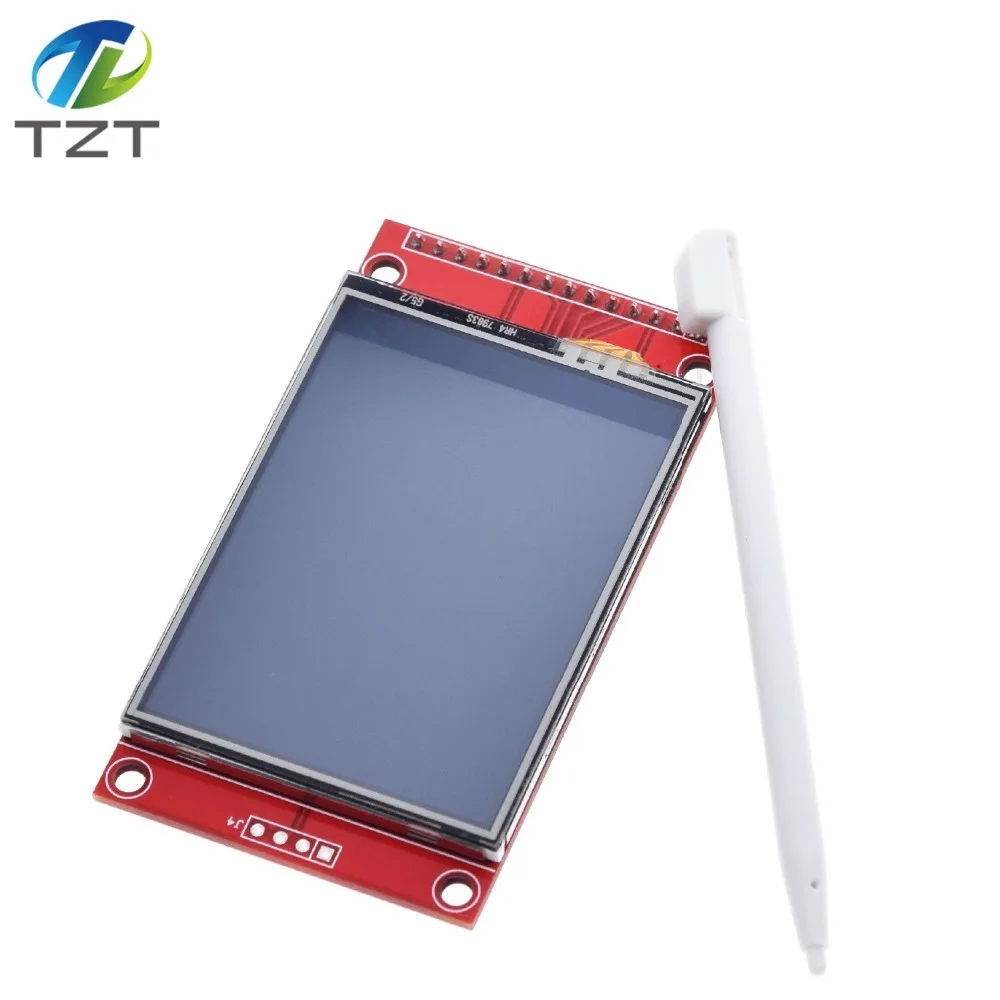2," 240x320 SPI TFT lcd модуль последовательного порта+ 5 В/3,3 В адаптер PBC Micro SD ILI9341 Белый светодиодный с сенсорным/без сенсорного для Arduino