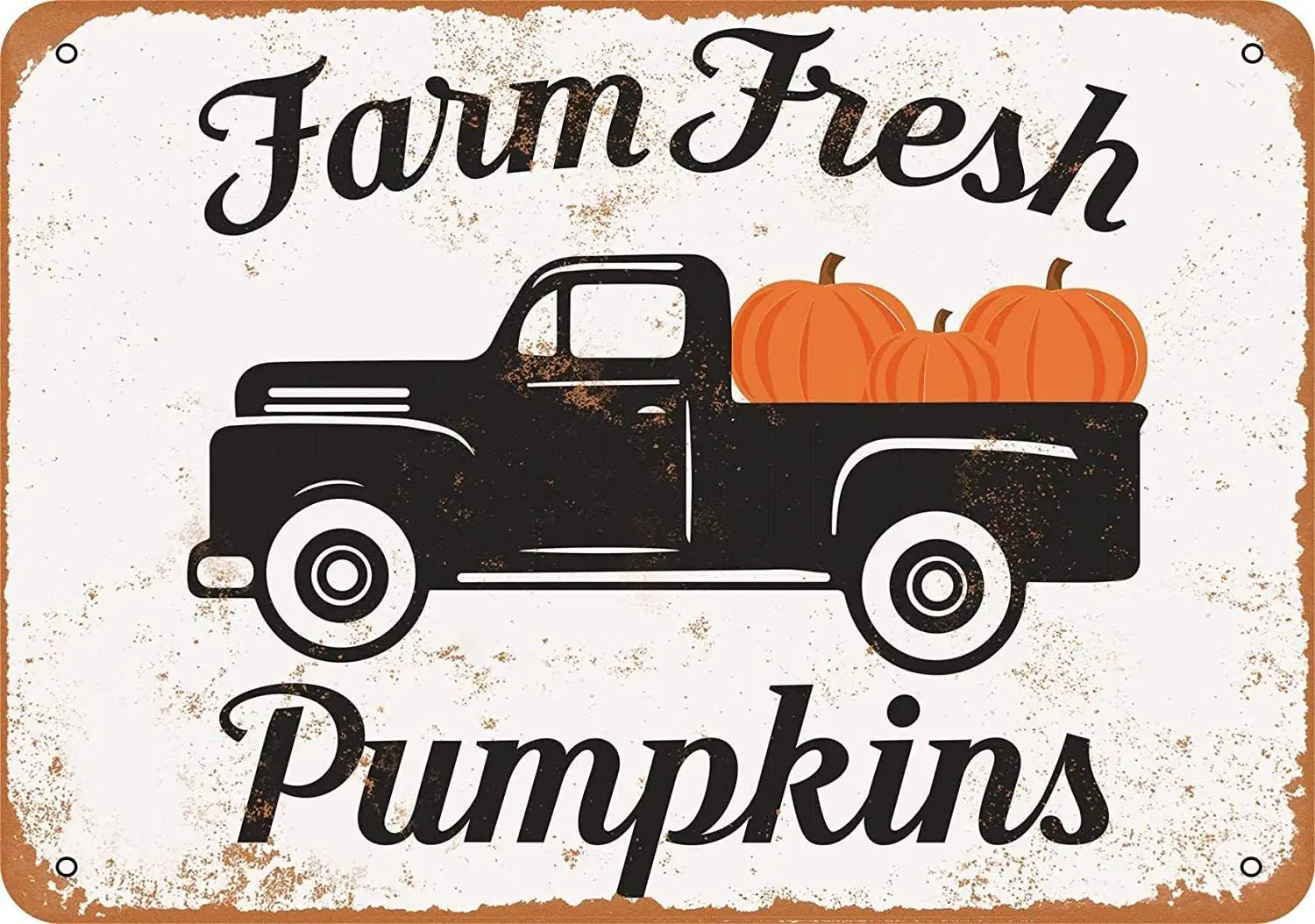 

Farm Cart Fresh Pumpkin Metal Tin Sign Signage Decoration Farm Orchard Farmhouse Plaque Retro Home Club Wall Sign 12*8 Inch