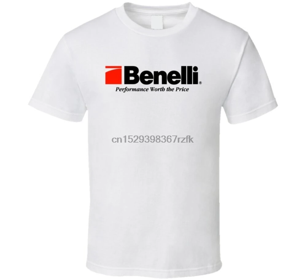 Мужская белая футболка с логотипом Benelli|Мужские футболки| |
