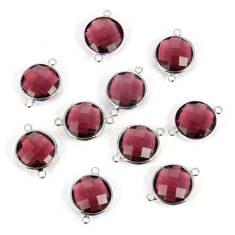 10pcs14mm коричневый черный многоцветный круглый сплав кристалл ювелирный