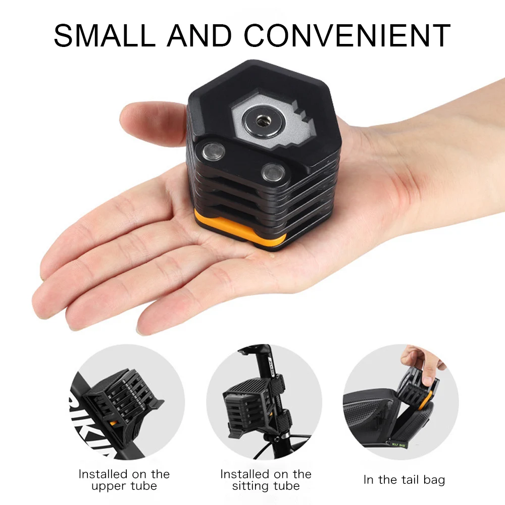 Складной велосипедный замок с защитой от кражи надежный типа гамбургера из