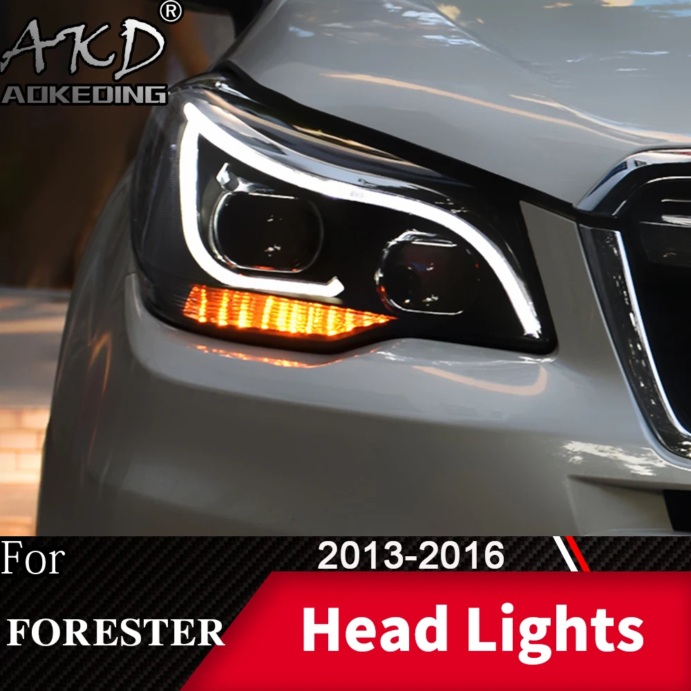 Передняя фара для автомобиля SUBARU Forester 2013-2016 фары ангела противотуманные дневные