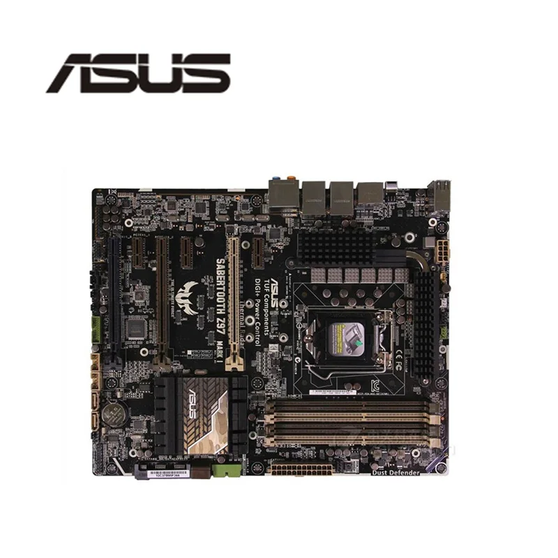 Материнская плата для Asus SABERTOOTH Z97 MARK 1 настольная материнская LGA 1150 Core i7 i5 i3 SATA3 USB3.0