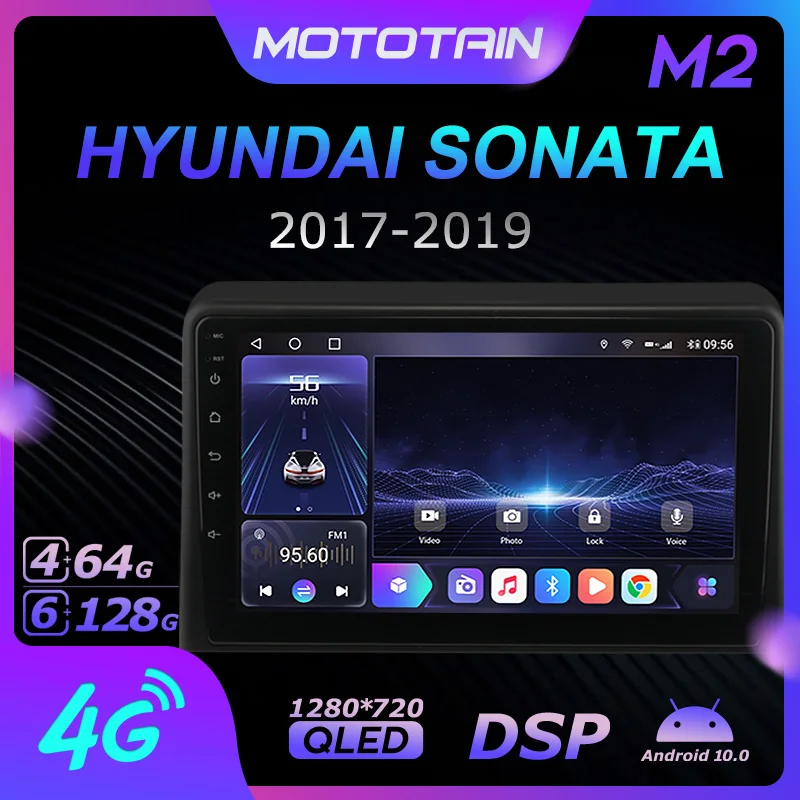 

Mototain 6G + 128G Android 10,0 Автомобильный мультимедийный радиоплеер для HYUNDAI SONATA 2017 - 2019 Автомобильное видео головное устройство 4G LTE без DVD