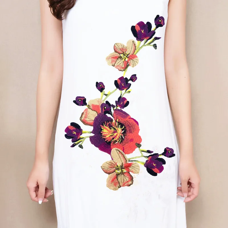 1 шт. большие цветочные аппликации для вышивания нашивки пришивания украшение