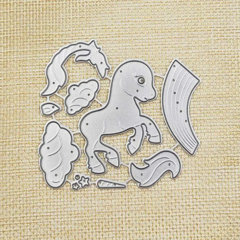 Единорог Лошадь металлический Трафаретный вырубной штамп трафарет для
