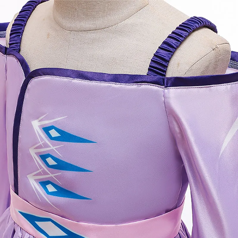 Новое голубое платье Эльзы с градиентом для девочек нарядная праздничная одежда