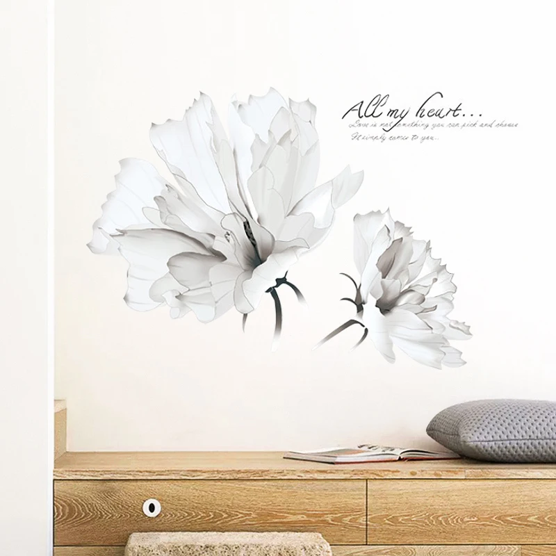 

Fresh Flowers Wall Stickers TV Sofa Background Home Decor Childrens Room Decoration Toys Bedroom Kitchen Poster Self-Adhesive