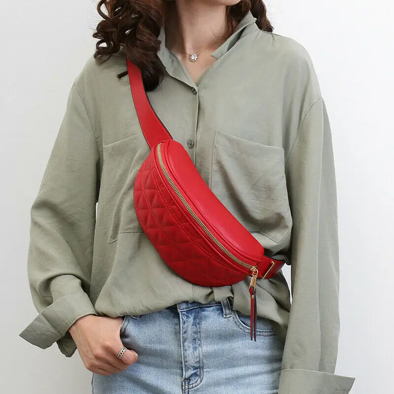 Женская поясная сумка для путешествий кошелек с ремнем денег блестящая