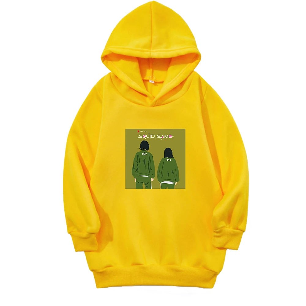 

Squid Game Player 067 and 240 Pullover Hoodie Child Hip Hop Kawaii Clothes Anime Sweatshirts for Girls Baby Boy Children Outwear