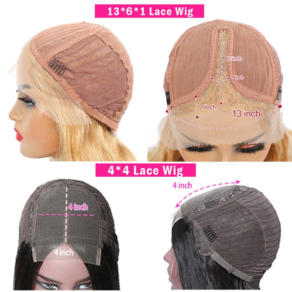 

Transparent 13x6x1 Lace Part Human Hair Wig #27 Brown Honey Blonde Straight Glueless Colored Remy Human Hair Lace Wig For Women